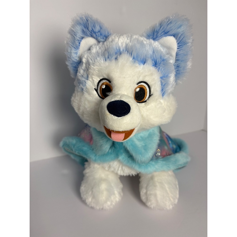 Build-A-Bear Glisten & The Merry Mission Luulla Husky Plush Blue Snowflake Cape